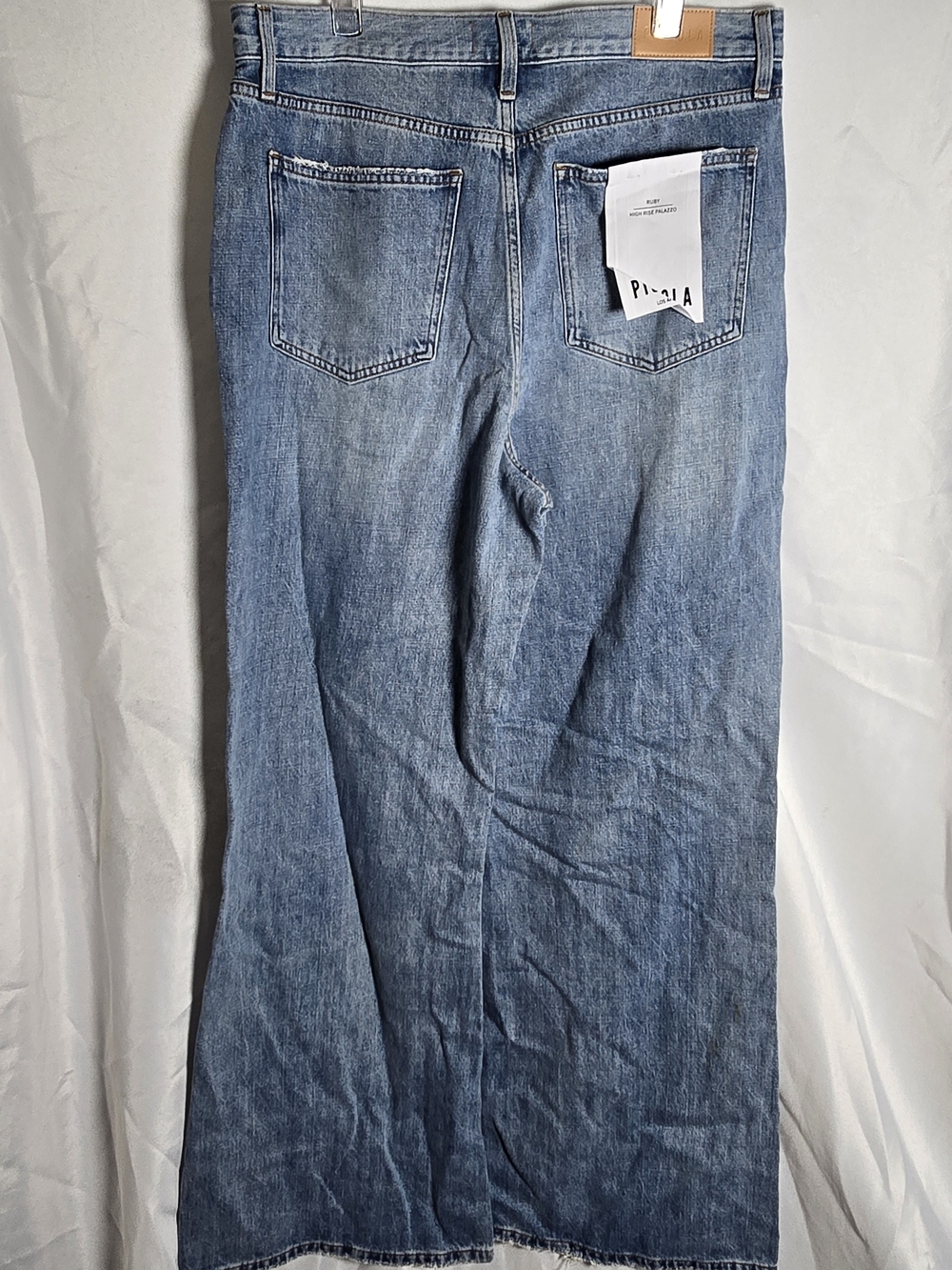 NWT Pistola Ruby Light Blue High Rise Palazzo Wide-Leg Jeans, 32 - Picture 7 of 10